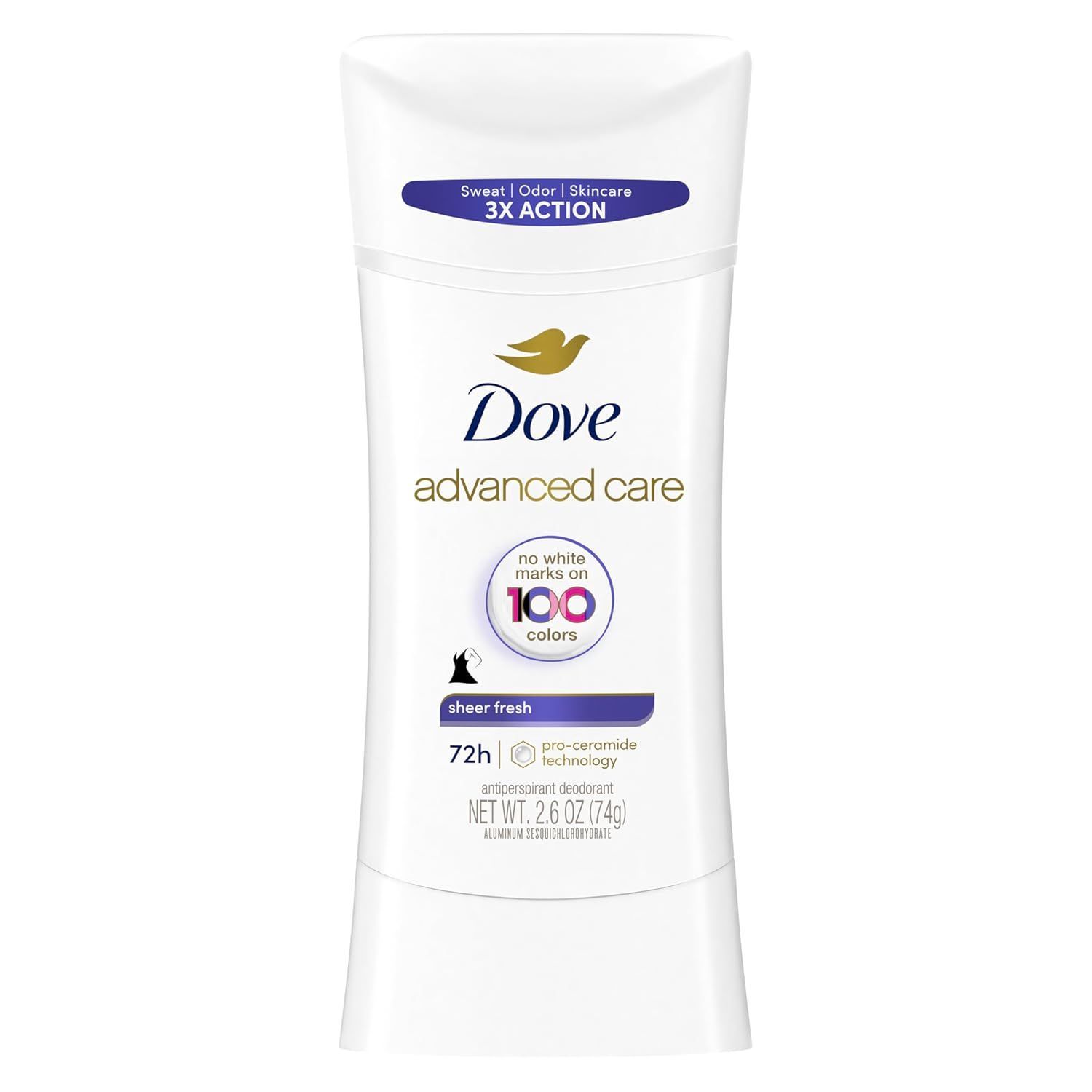 Dove Deodorant Advanced Care 12X2.6oz  Sheer Fresh