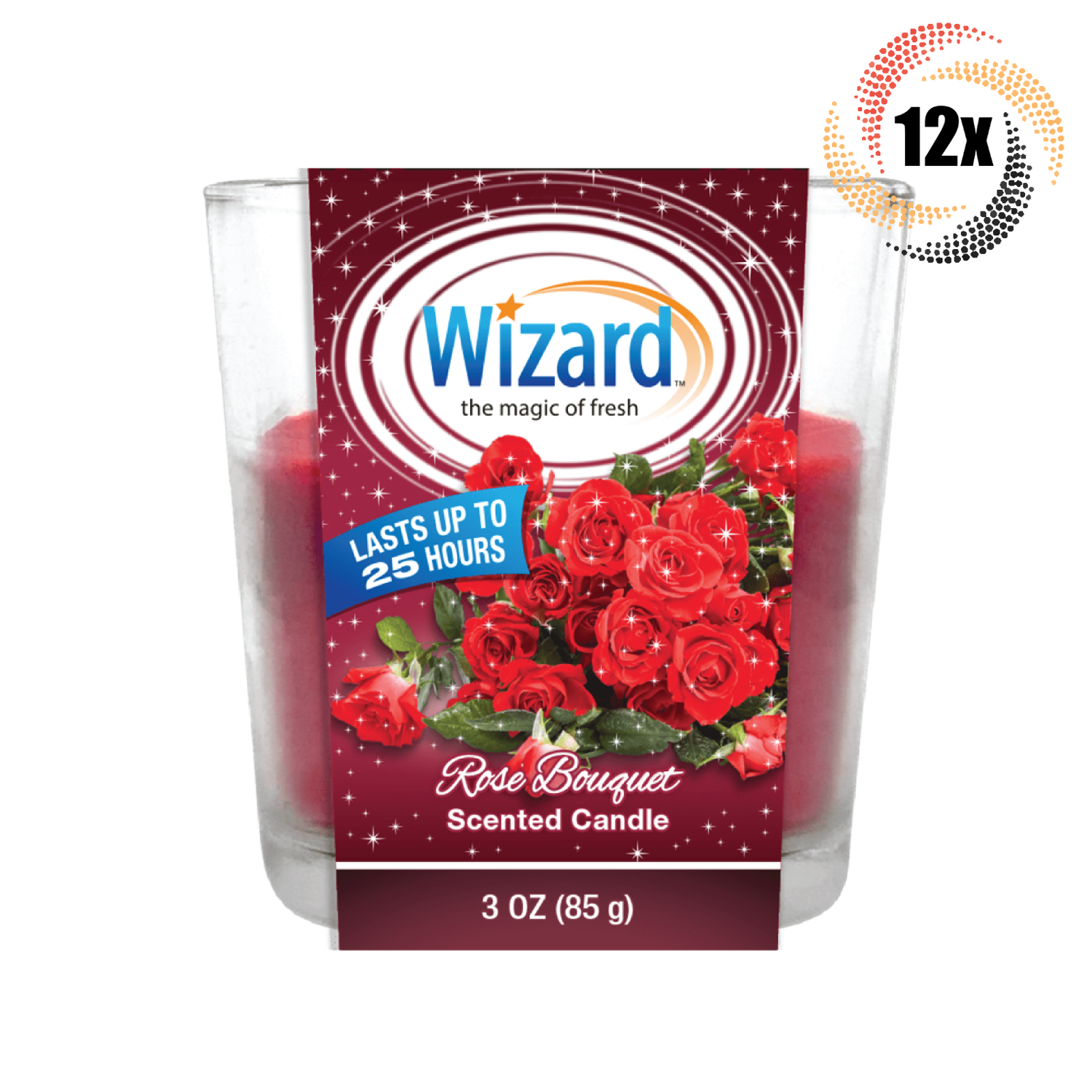 Wizard Scents Candle  12/3oz  Rose #711