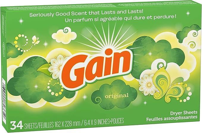 Gain Fabric Sheets  Original 12/34ct
