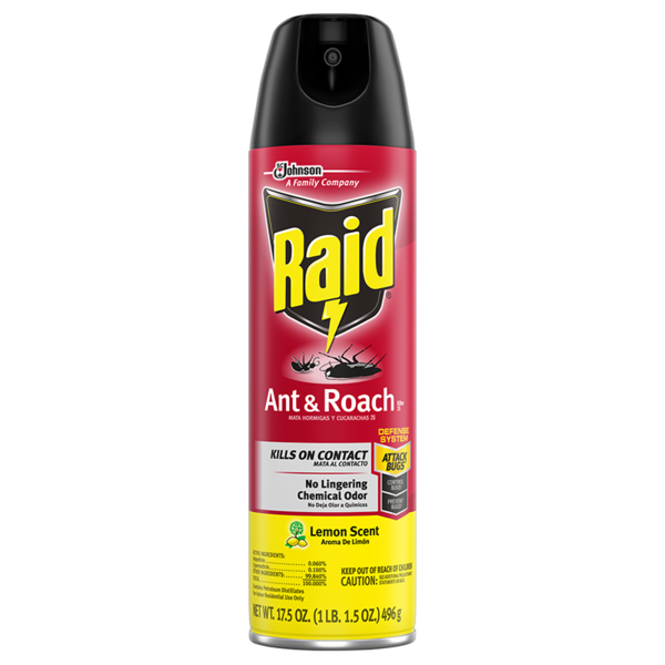 Raid Ant & Roach Killer 12/17.5oz Lemon