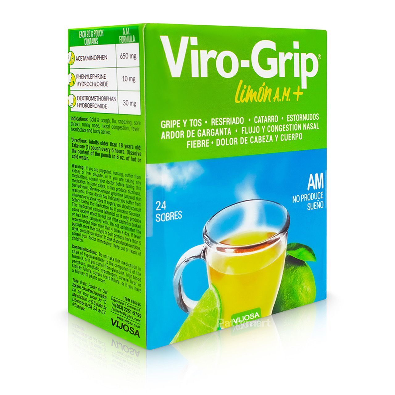Viro-Grip Lemon Tea 24ct       Night Time