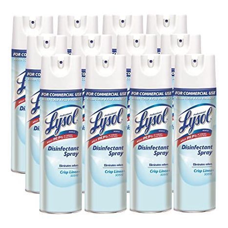 Lysol Disinfectant Spray Crisp Linen 12/19oz