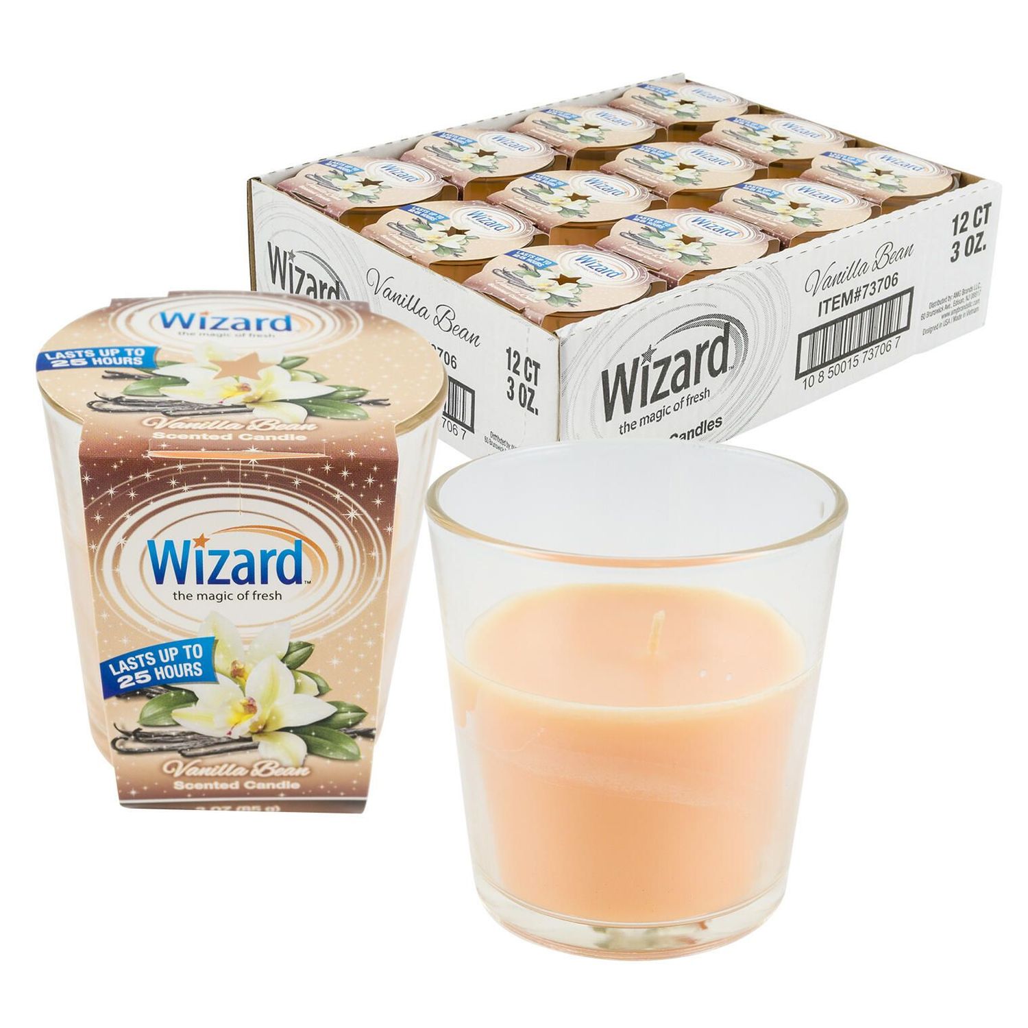 Wizard Scents Candle  12/3oz  Vanilla #706