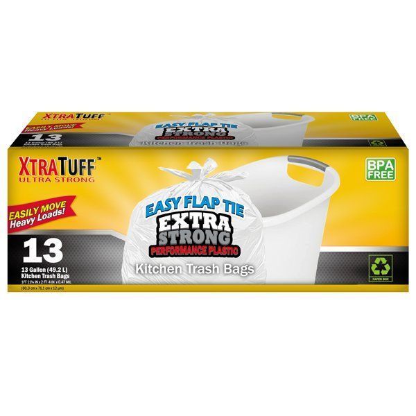 Extra Tuff Trash Bag-13ct 24/13g   Flap Tie#30120