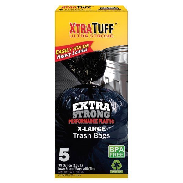 Extra Tuff  Trash Bag-5ct 24/39g Drawstring#30133