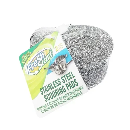 Fresh Start Scourers Stainless Steel 24/2pk