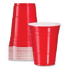 16ct Plastic Cups Red 48X16oz