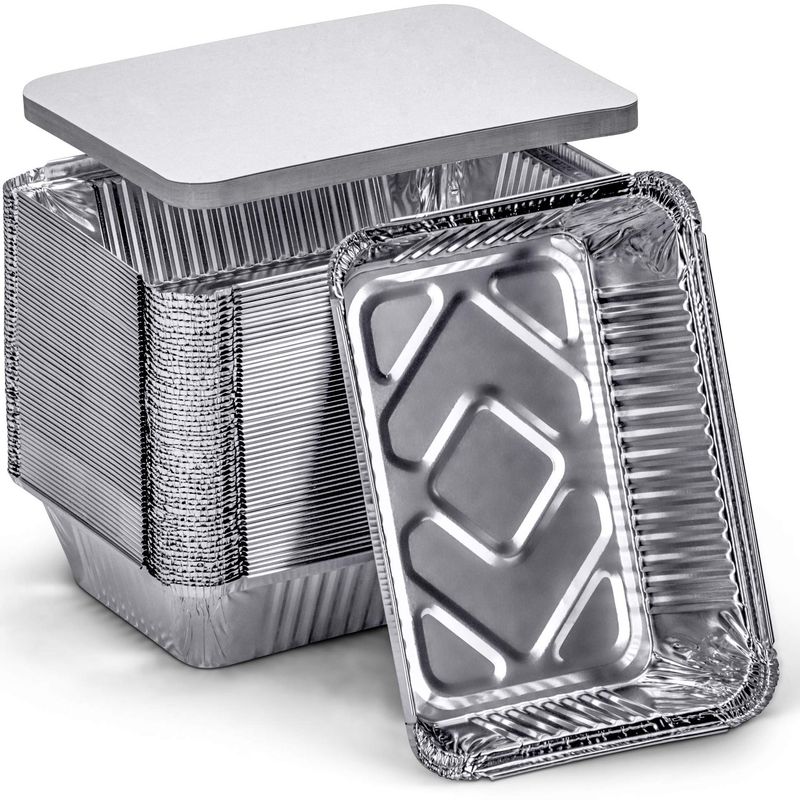 Aluminum Foil Pan with Board Lids 55/3ct   2.25LB