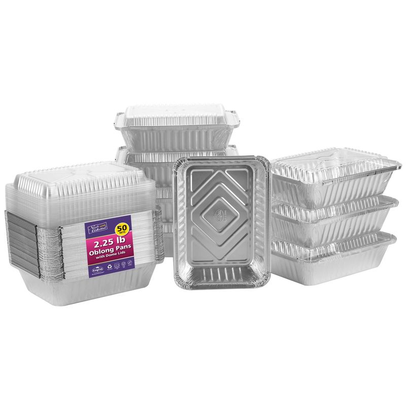Aluminum Foil Pan with Dome Lids  48/3ct  2.25LB