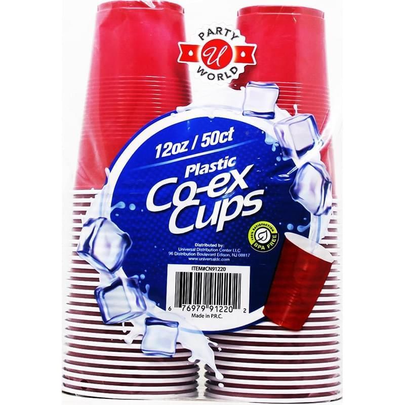 Co-Ex Plastic Cup  24X16oz    Red -30ct#383