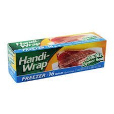 Handi-Wrap  Quart Size  Zipper Bag  12/16ct     Freezer #502