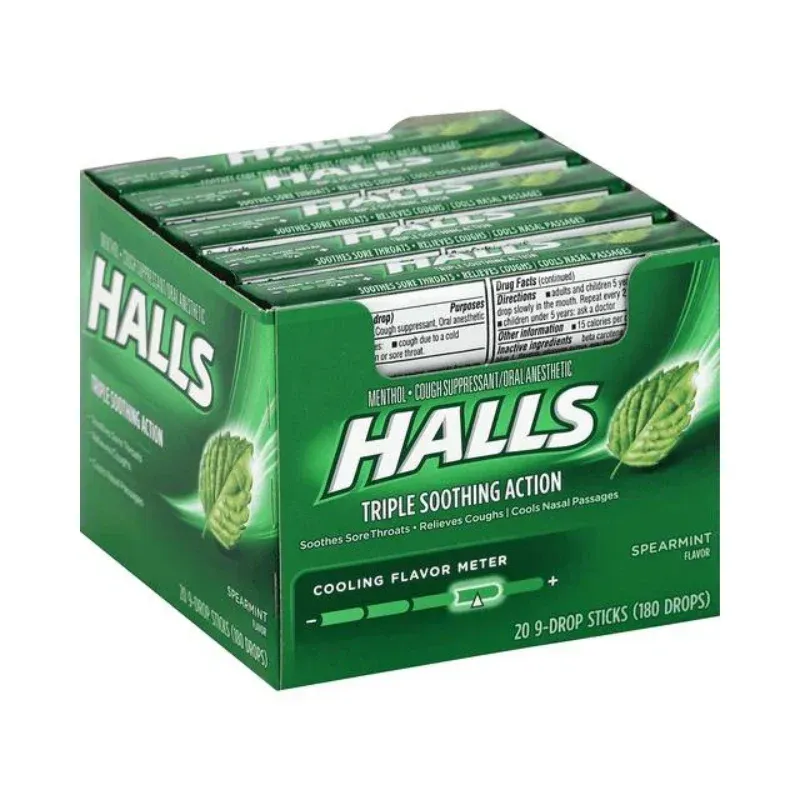 Halls Cough Drops-20/9ct  Green