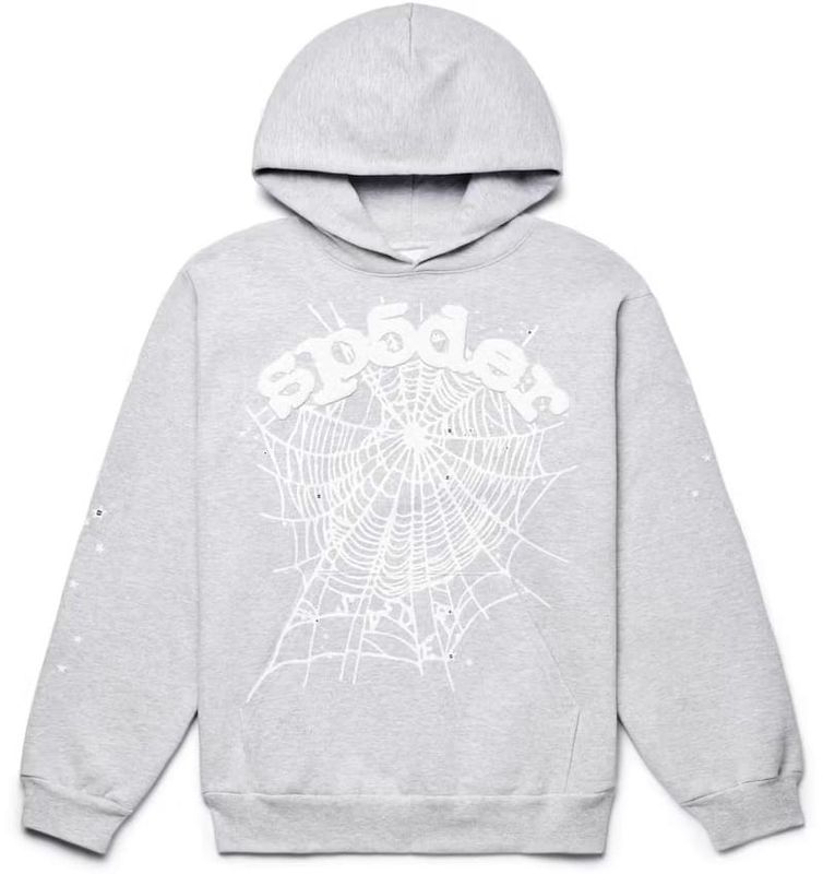 Sp5der OG Web Heather Grey Hoodie Bluza