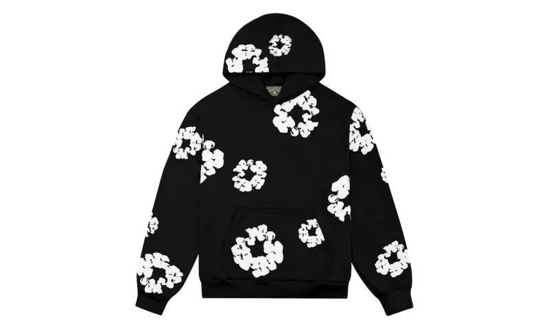 Denim Tears Hoodie Black/White Bluza