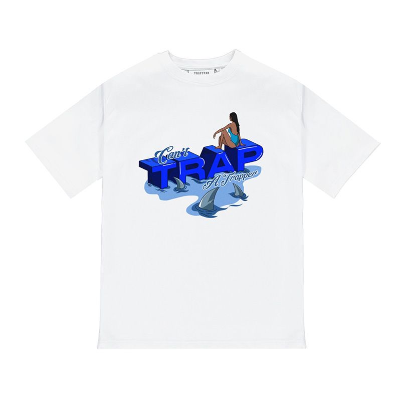 Trapstar Can&#39;t Trap White/Blue Koszulka