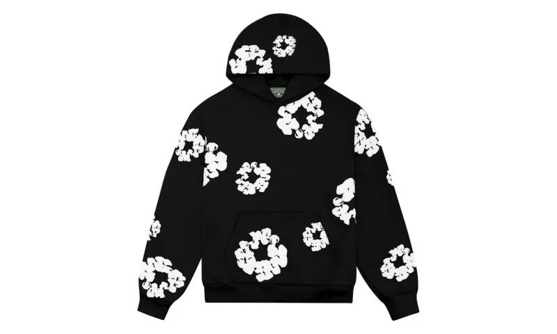 Denim Tears Hoodie Black/White Bluza