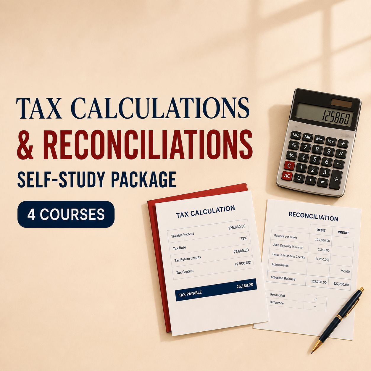 Tax Calculations &amp; Reconciliations Self-Study Package