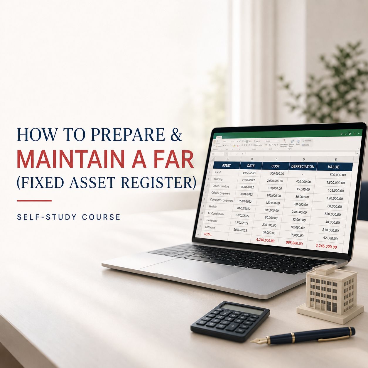 How to Prepare &amp; Maintain a FAR (Fixed Asset Register) Course