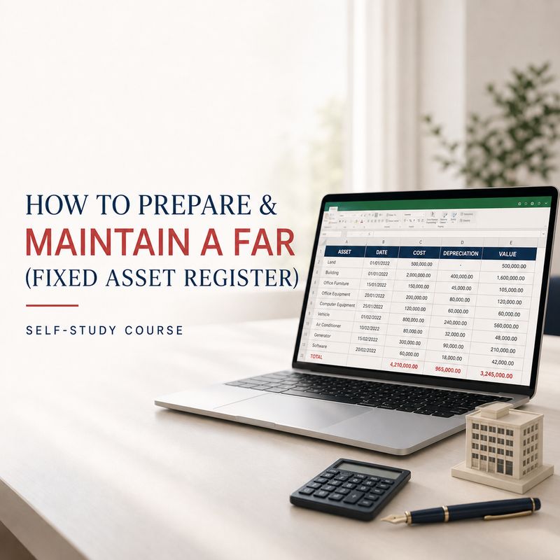How to Prepare &amp; Maintain a FAR (Fixed Asset Register) Course