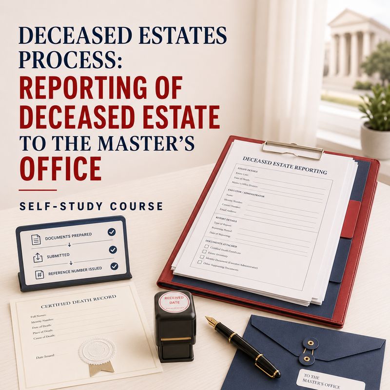 Deceased Estates Process: Reporting of Deceased Estate to the Master's Office Course