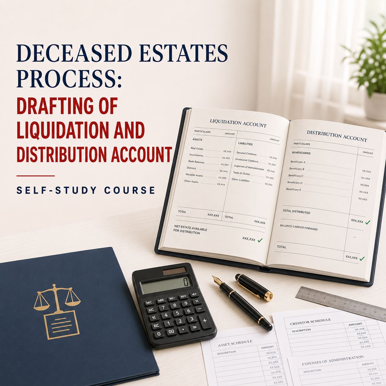 Deceased Estates Process: Drafting of Liquidation and Distribution Account Course