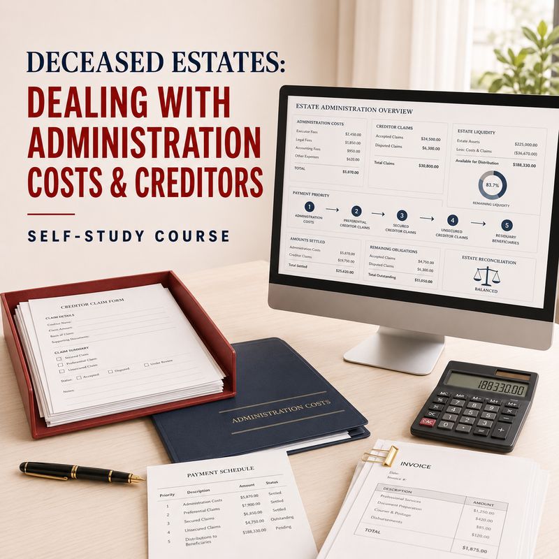 Deceased Estates: Dealing with Administration Costs & Creditors Course
