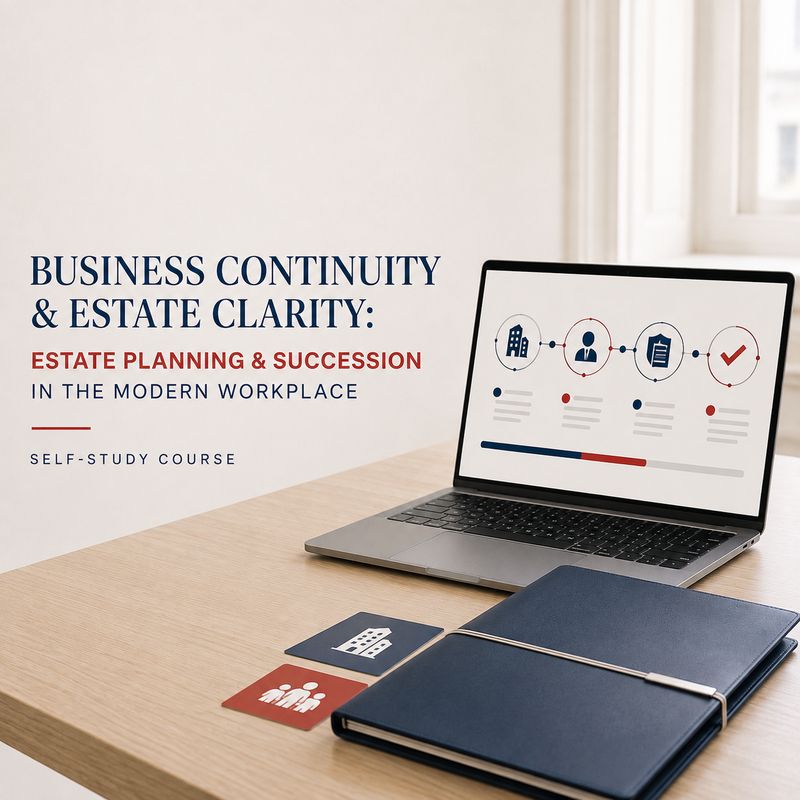 Business Continuity &amp; Estate Clarity: Estate Planning &amp; Succession in the Modern Workplace Course