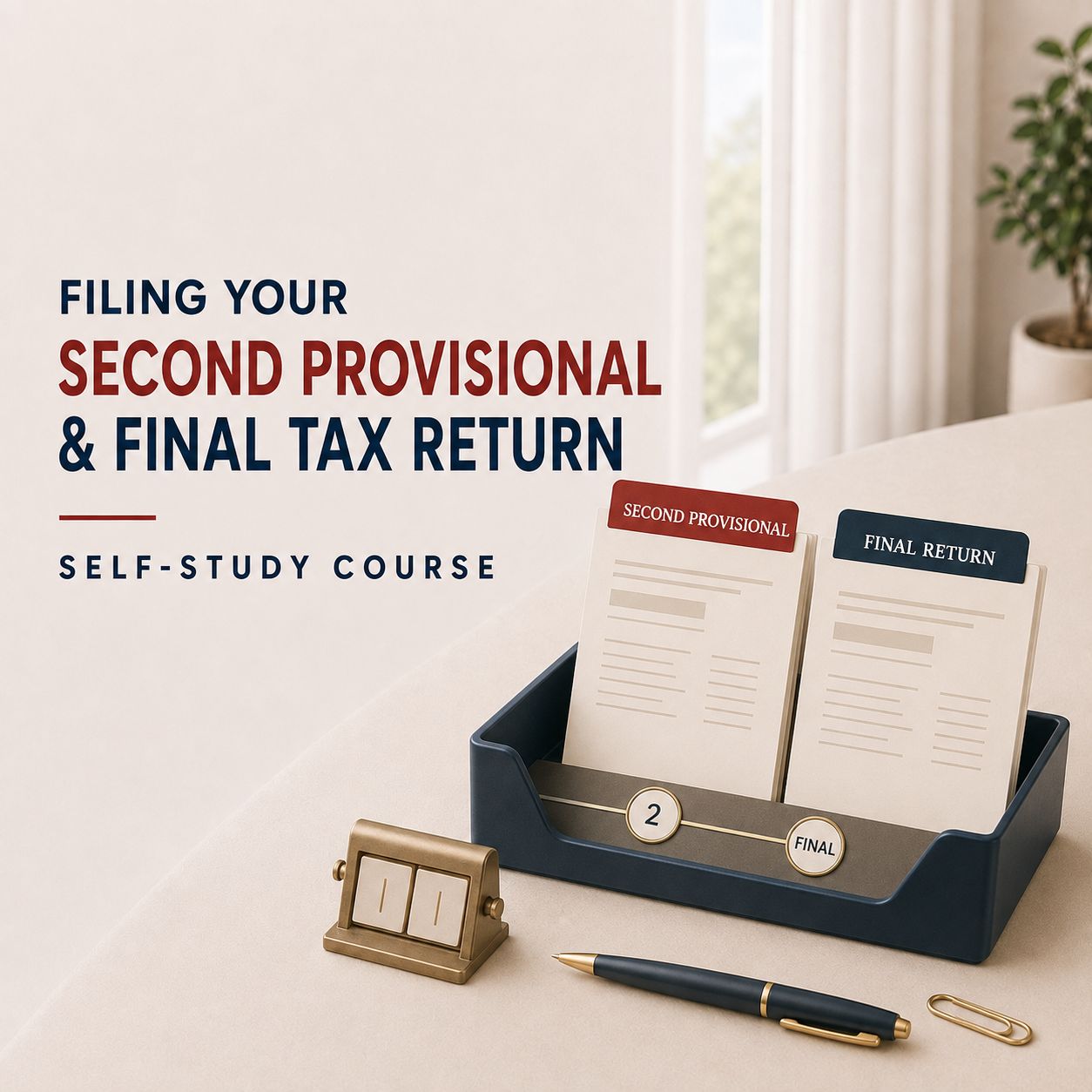 Filing your Second Provisional &amp; Final Tax Return Course