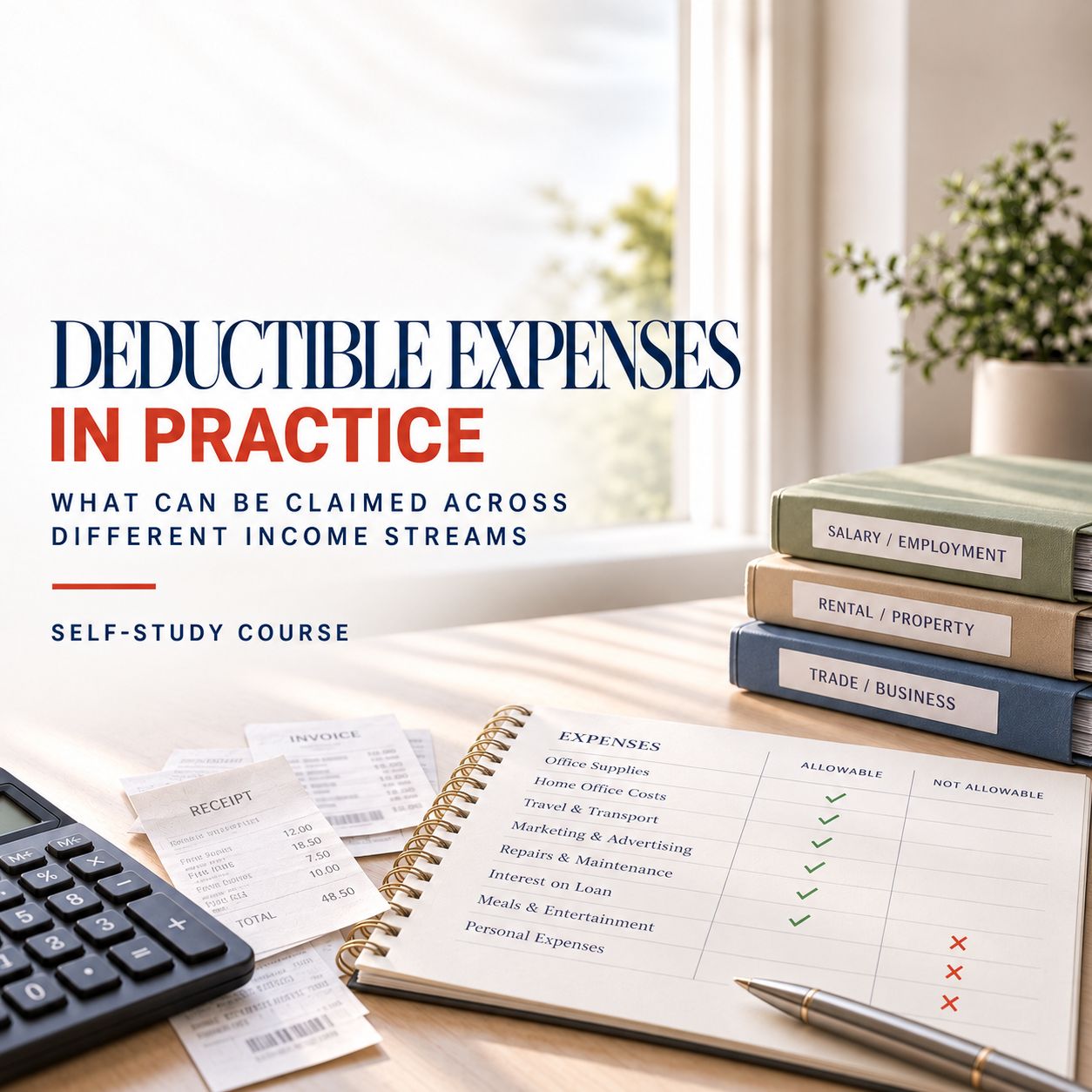 Deductible Expenses in Practice: What Can Be Claimed Across Different Income Streams Course