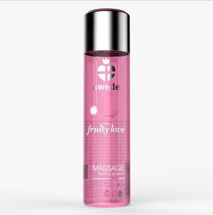 Huile massage fruitylove vin fraise petillant