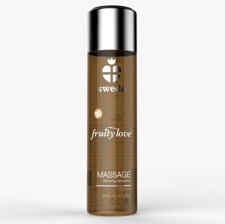 Huile massage fruitylove chauffante chocolat noir