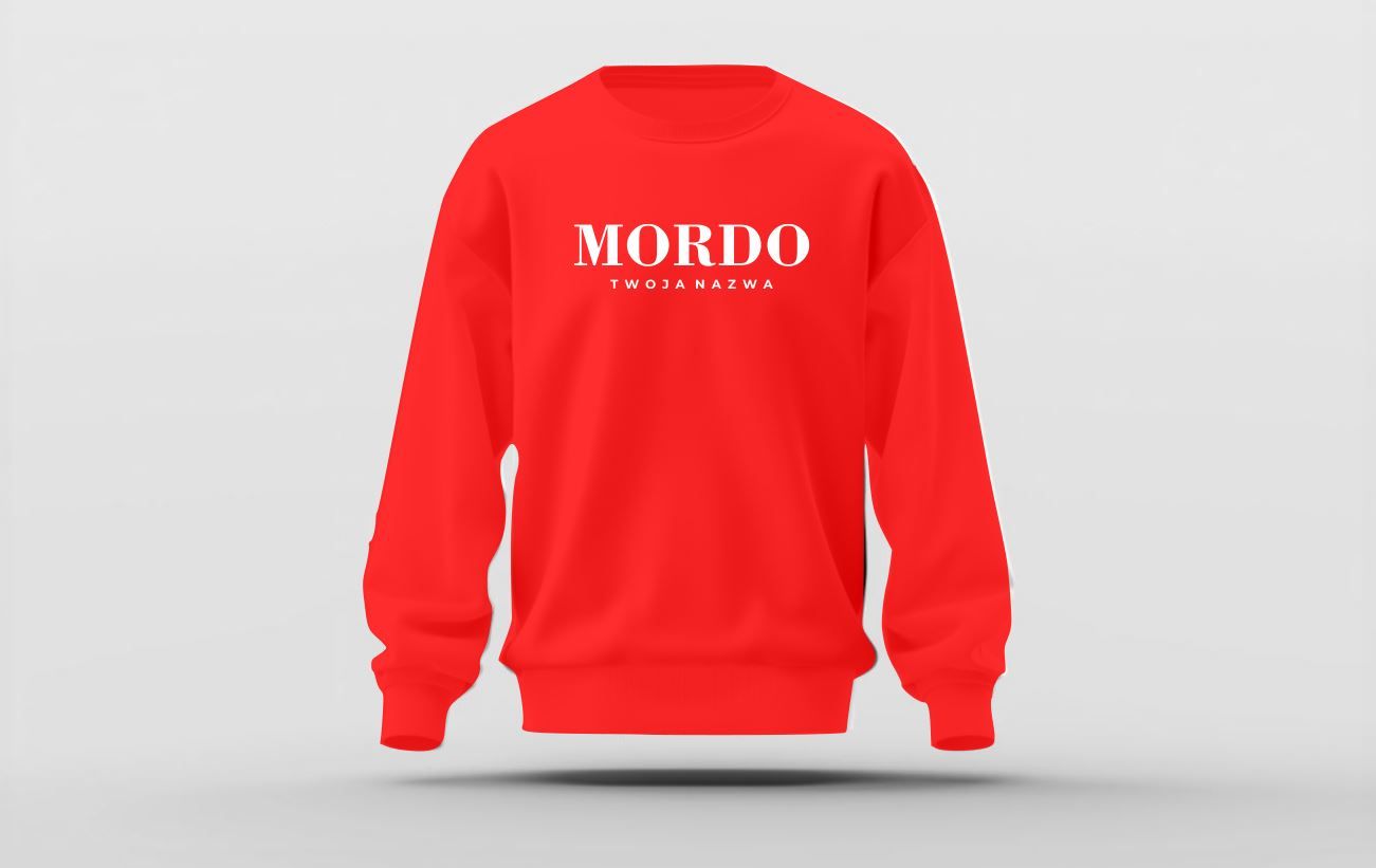 BLUZA CREWNECK MORDO - Czerwona bez kaptura