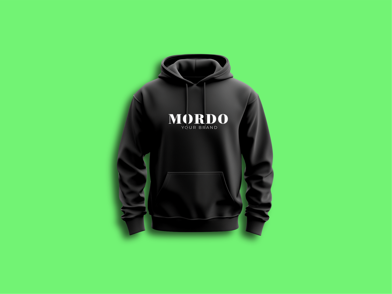 BLUZA Z KAPTUREM - MORDO - HOODIE - Czarna
