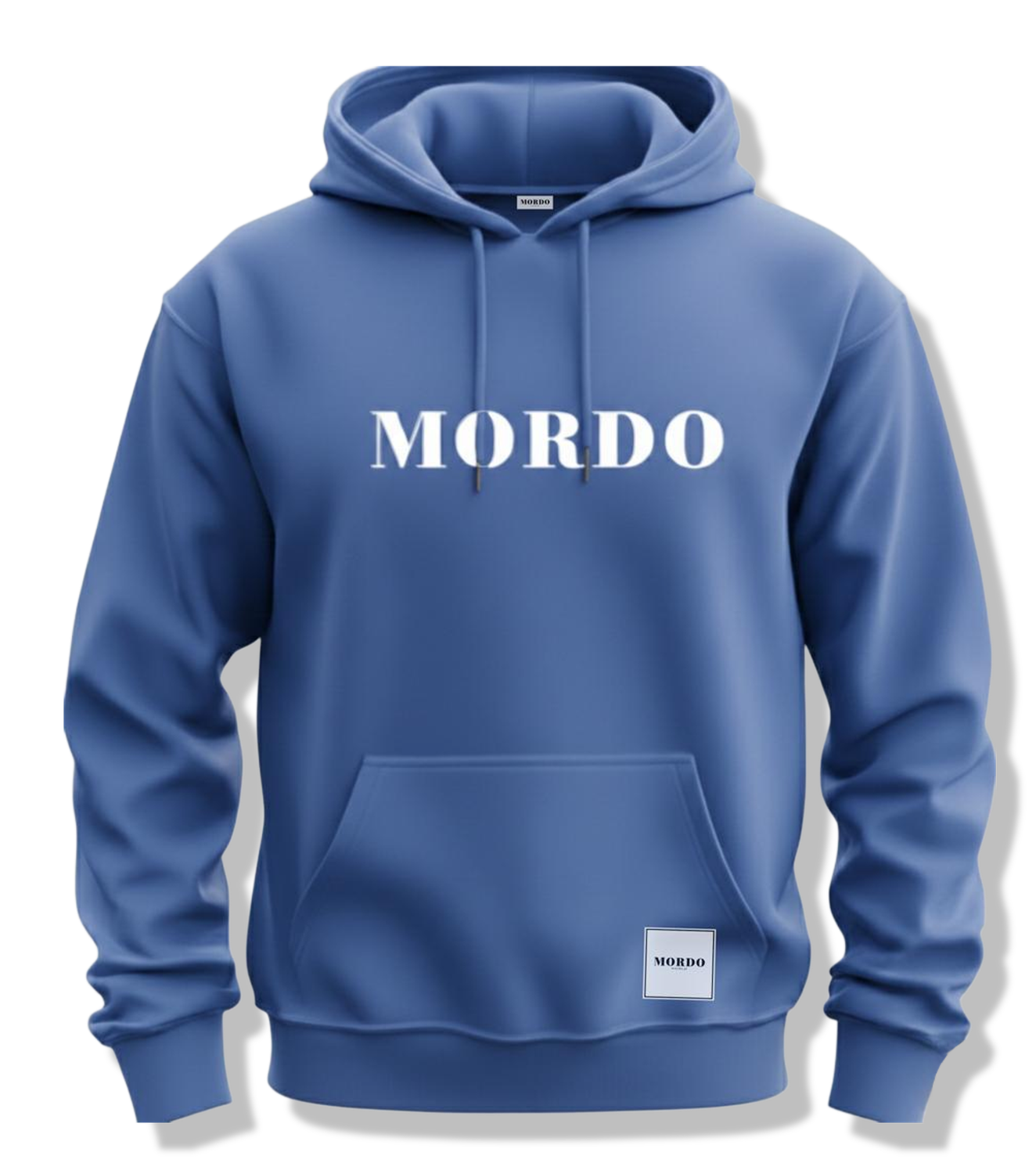 BLUZA Z KAPTUREM - MORDO - HOODIE - Niebieska