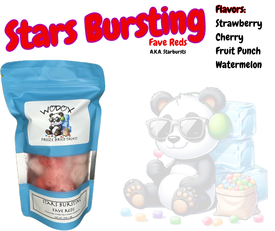 Stars Bursting Fave Reds - A.K.A Starbursts