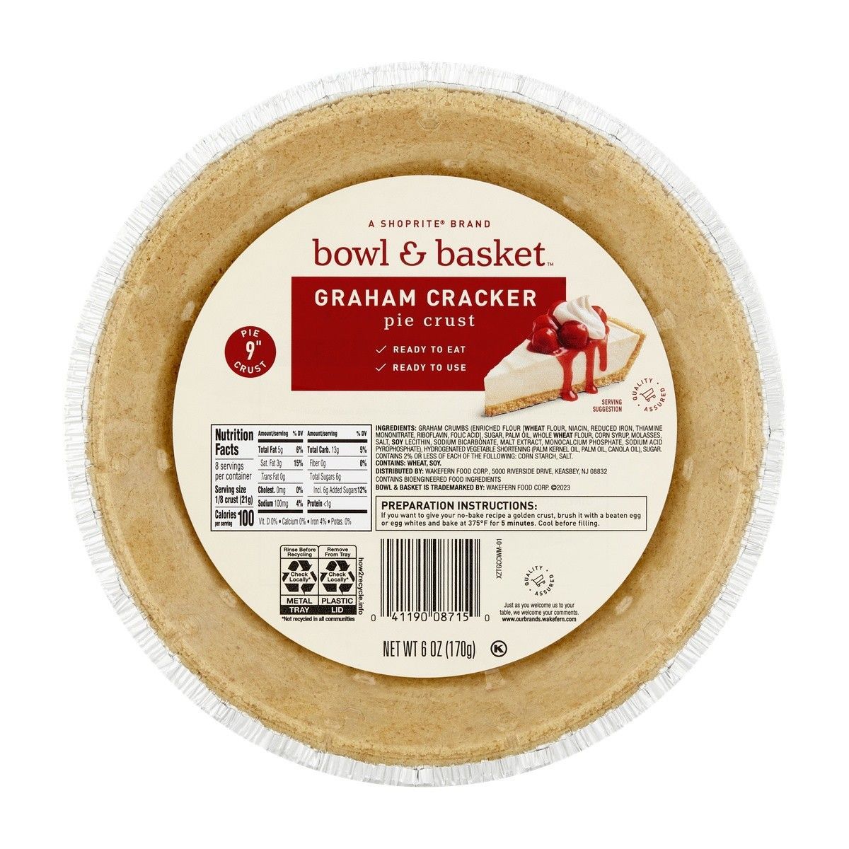 Shoprite Graham Cracker Pie Crust Shoprite Graham Cracker Pie Crust