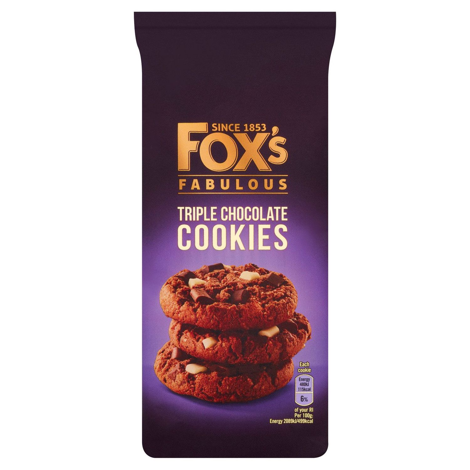 Fox's Choc Chunk Cookies Triple Chocolate