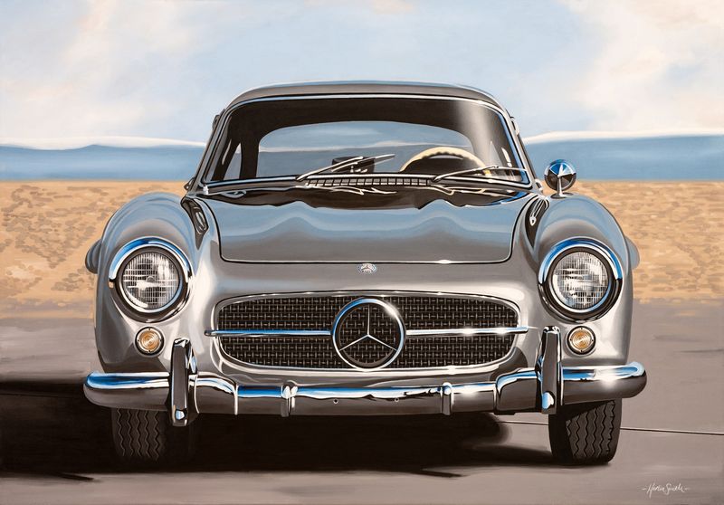 Mercedes SL300 Limited Edition Giclée Print