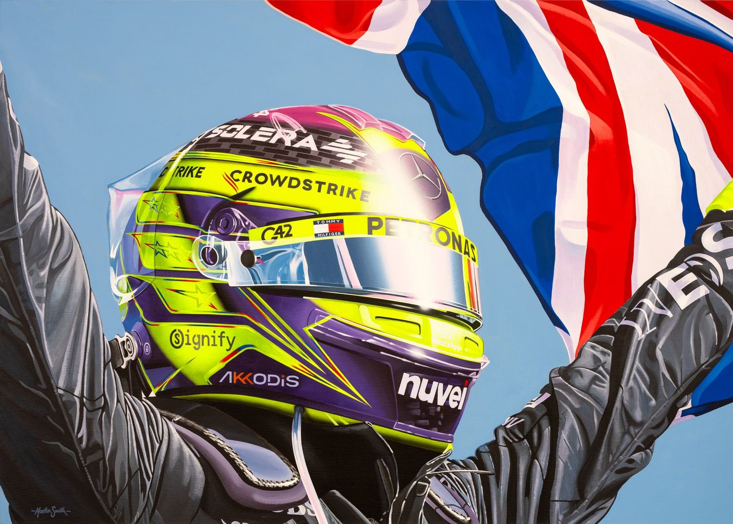 Lewis Hamilton British Grand Prix 2024 Limited Edition Giclée Print Lewis Hamilton British Grand Prix 2024 Limited Edition Giclée Print