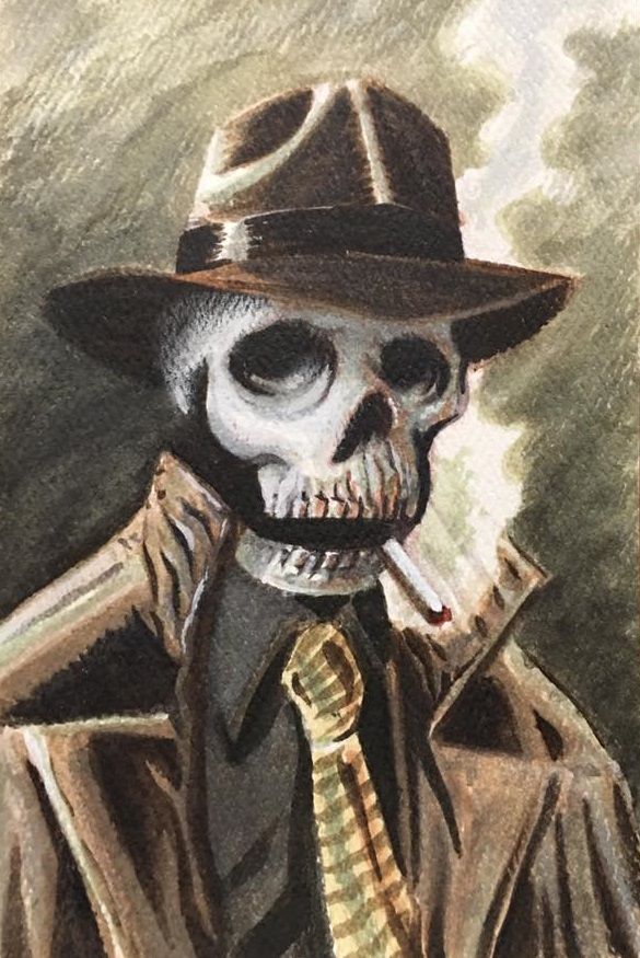 The Thinking Skull wall art
