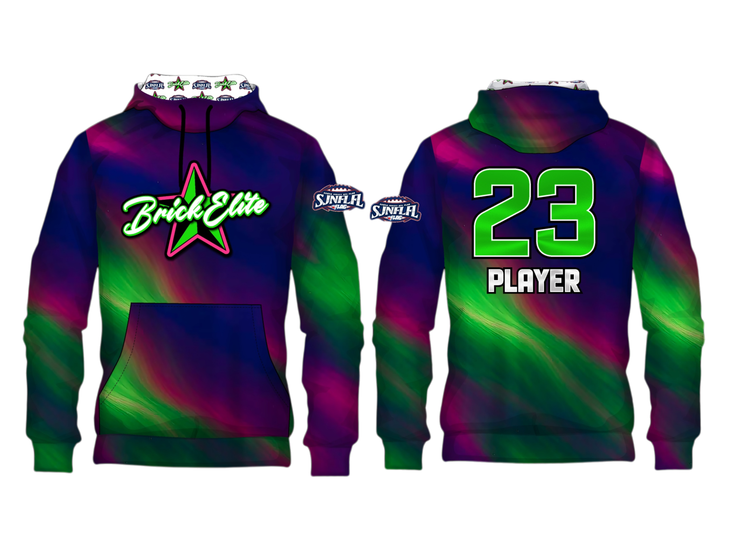 Brick Elite Girls Fleece Hoodie - "Aurora"