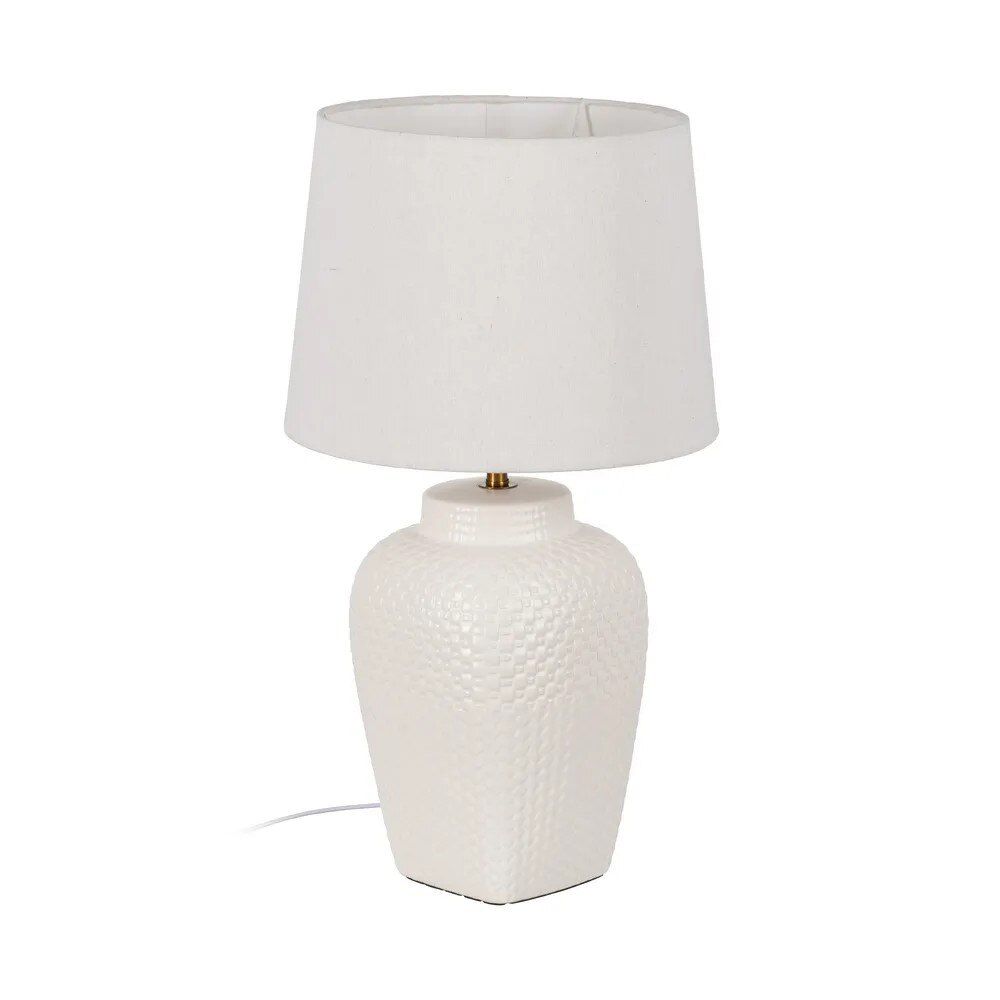LAMPARA MESA BLANCO CERAMICA