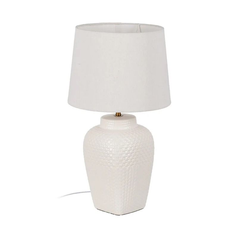 LAMPARA MESA BLANCO CERAMICA