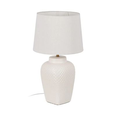 LAMPARA MESA BLANCO CERAMICA