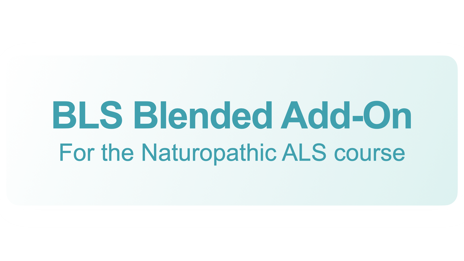 Naturopath BLS add on - Victoria