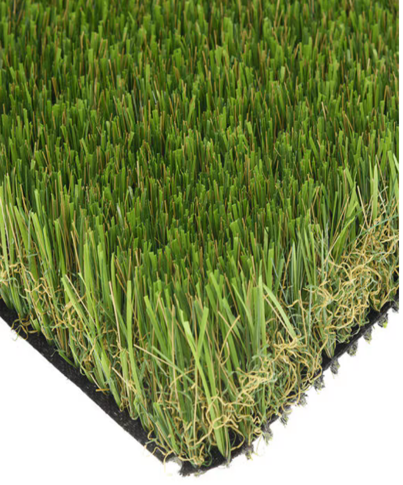TURF - Pro-Trade RYE PROFESSIONAL Synthetic Turf 81 oz. Face Weight 107 oz. Total Weight 2.0&quot; BEIGE/EMERALD/FIELD GREEN/LIME Blades - Green/Brown Thatching (PER SQ FT). Call for Pricing.