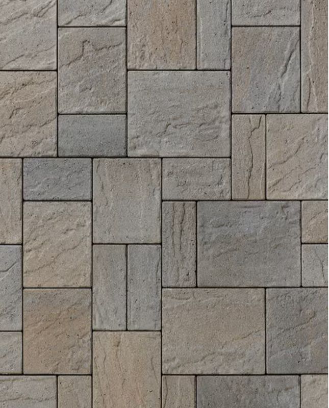 Techo-Bloc EVA PAVER SLATE CHAMPLAIN GREY (132.48 sq ft/pallet). Call for Pricing.