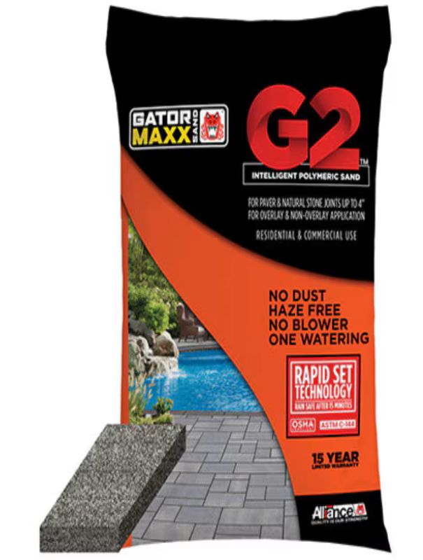 Polymeric SAND - Unilock Alliance Gator Maxi G2 SLATE GREY COLOR (50 lb. Bag). Call for Pricing.