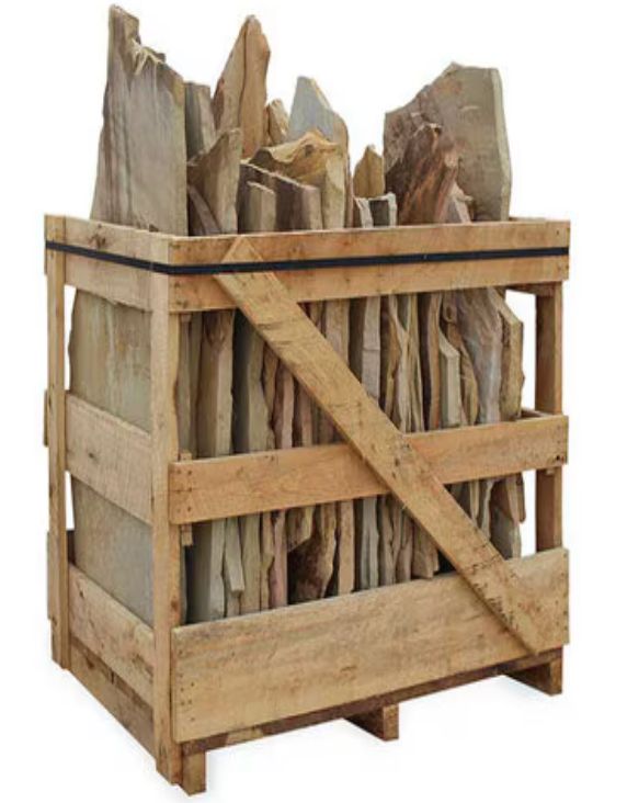 Flagstone TENNESSEE VARIEGATED BROWN - STAND UP (1 1/2 - 2 in.) Sold/Ton. Call for Pricing.