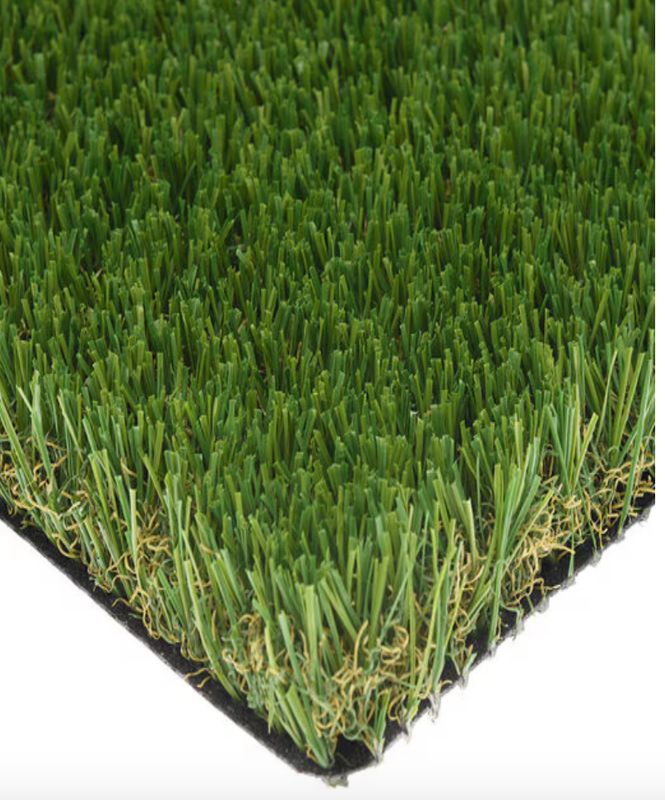 TURF - Pro-Trade PET LIGHT Synthetic Turf 50 oz. Face Weight/76 oz. Total Weight 1.25" Emerald/Olive Blades - Green/Brown Thatching (PER SQ FT). Call for Pricing.
